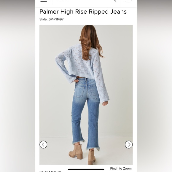 NWT high rise straight fit jeans - Picture 2 of 10